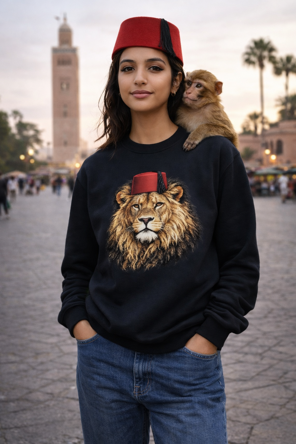 Sweatshirt ORYGINS — Lion de l’Atlas