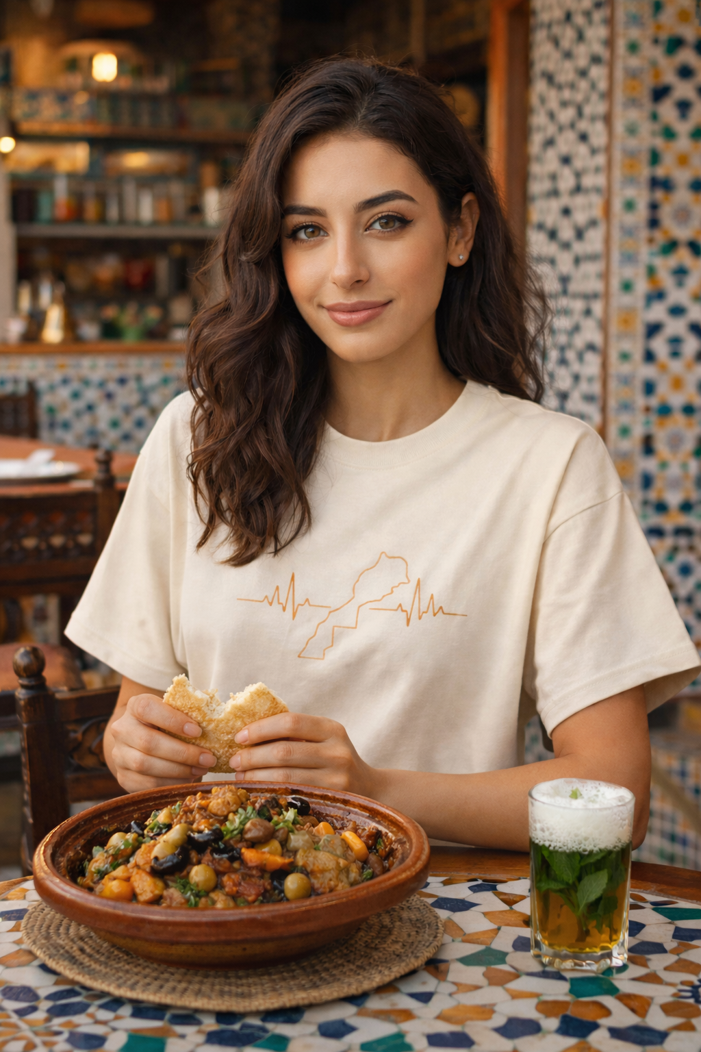 T-shirt Oversize « Heartbeat Morocco » – ORYGINS