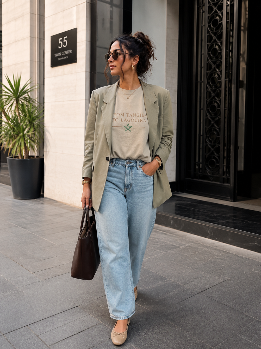 T-shirt Oversize délavé “From Tangier to Lagouira”