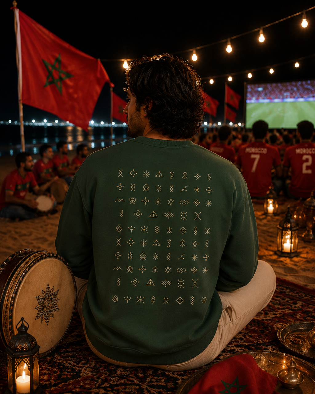 Sweatshirt premium MOROCCO — Édition Amazigh Wordl Cup 2026