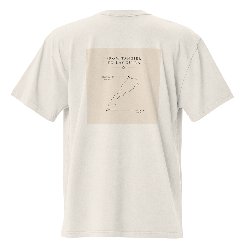 T-shirt Oversize délavé “From Tangier to Lagouira”