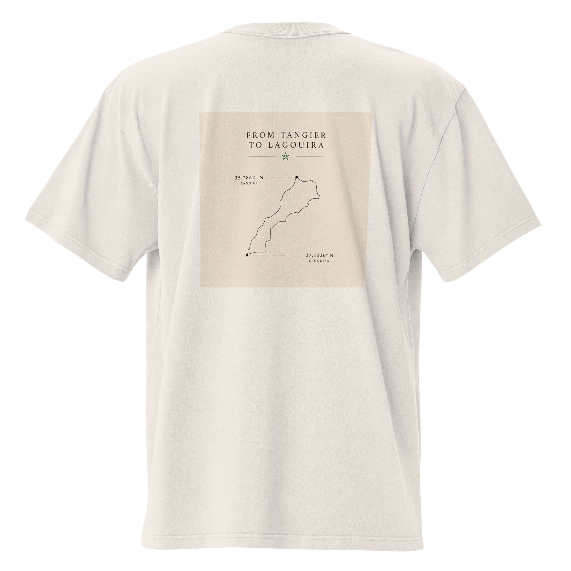 T-shirt Oversize délavé “From Tangier to Lagouira”