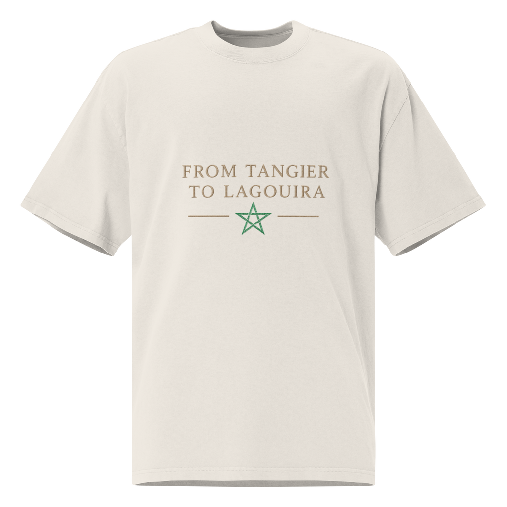T-shirt Oversize délavé “From Tangier to Lagouira”