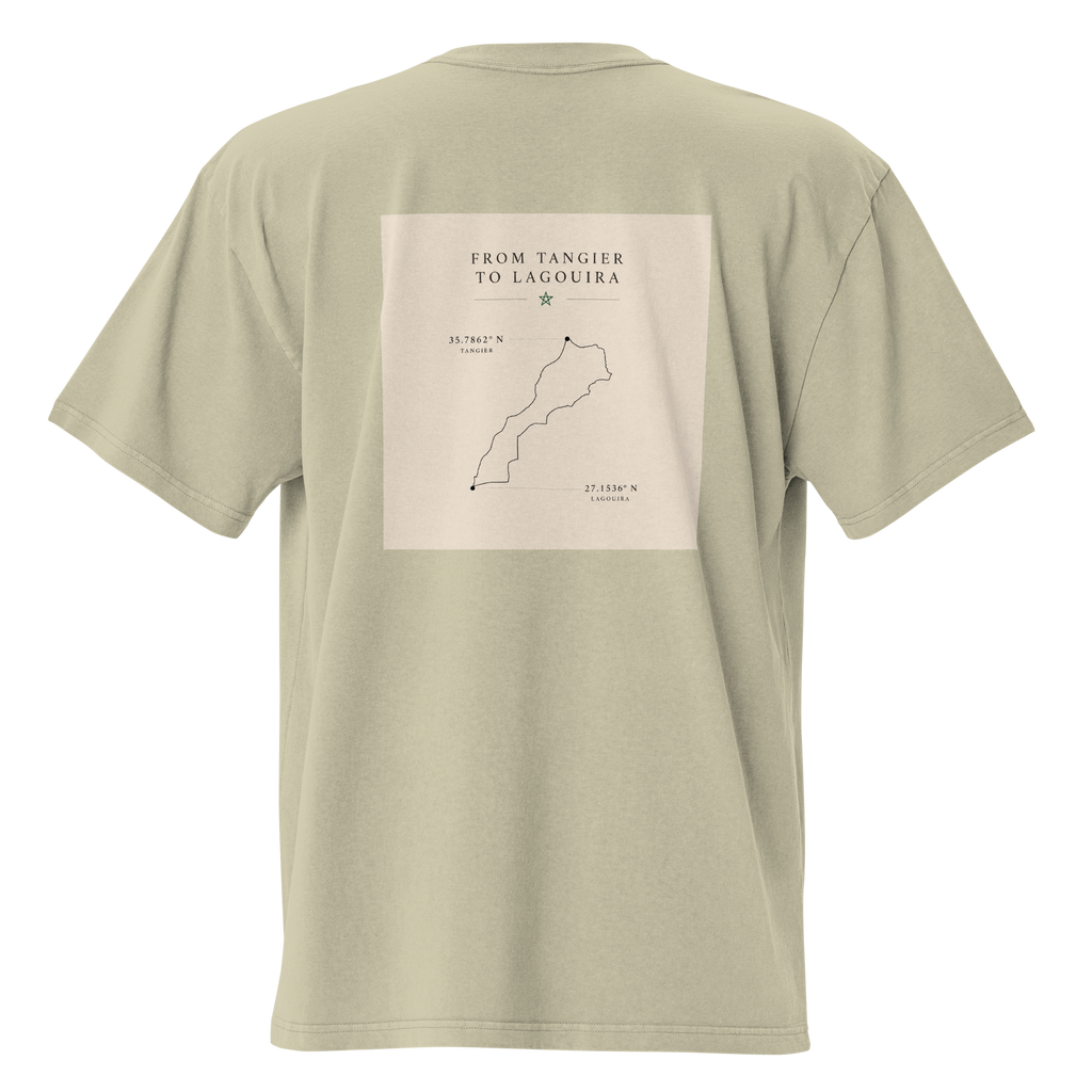 T-shirt Oversize délavé “From Tangier to Lagouira”