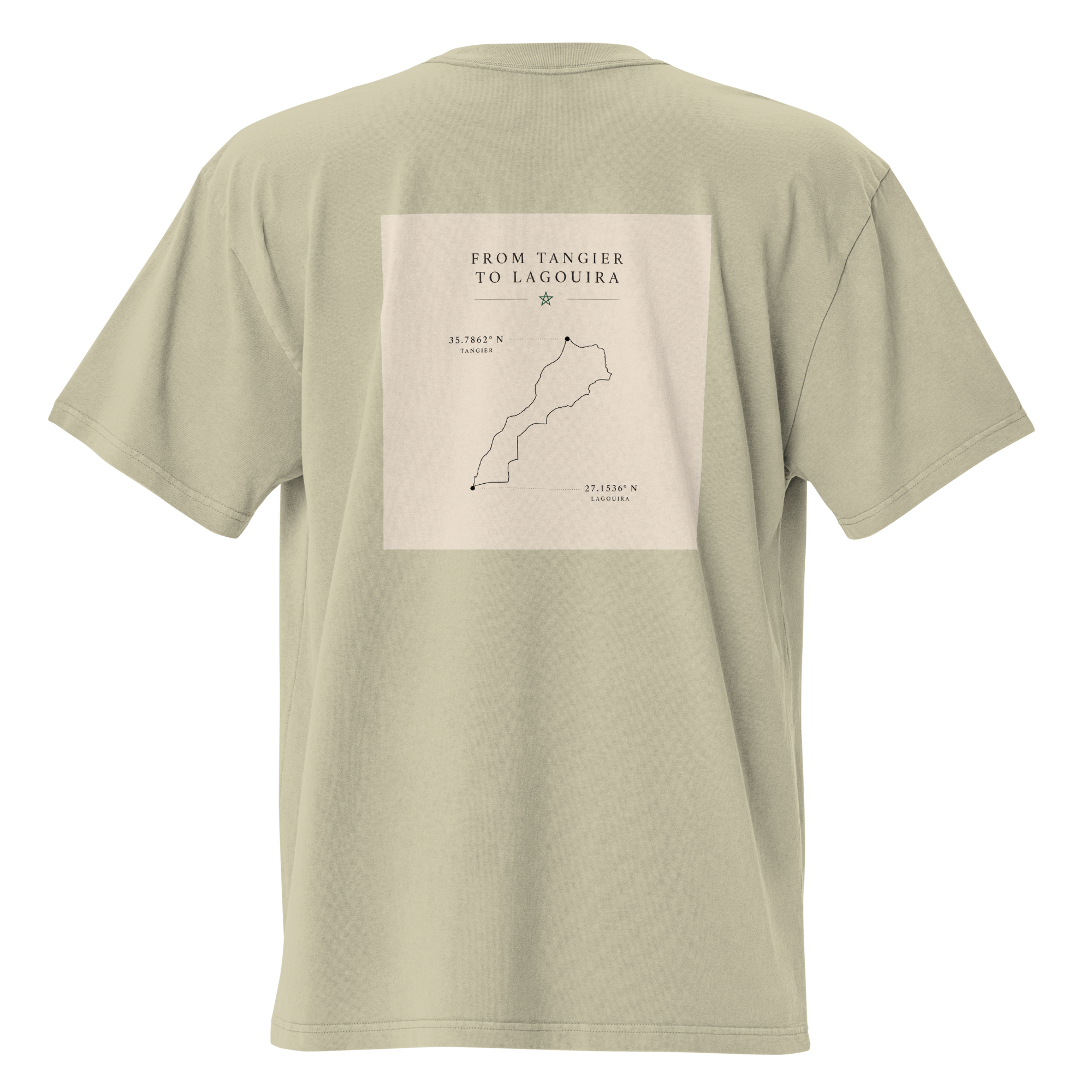 T-shirt Oversize délavé “From Tangier to Lagouira”