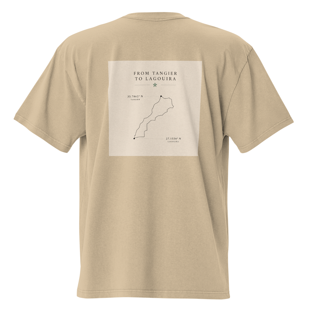 T-shirt Oversize délavé “From Tangier to Lagouira”