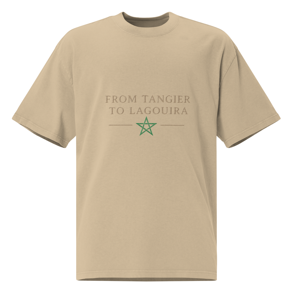 T-shirt Oversize délavé “From Tangier to Lagouira”