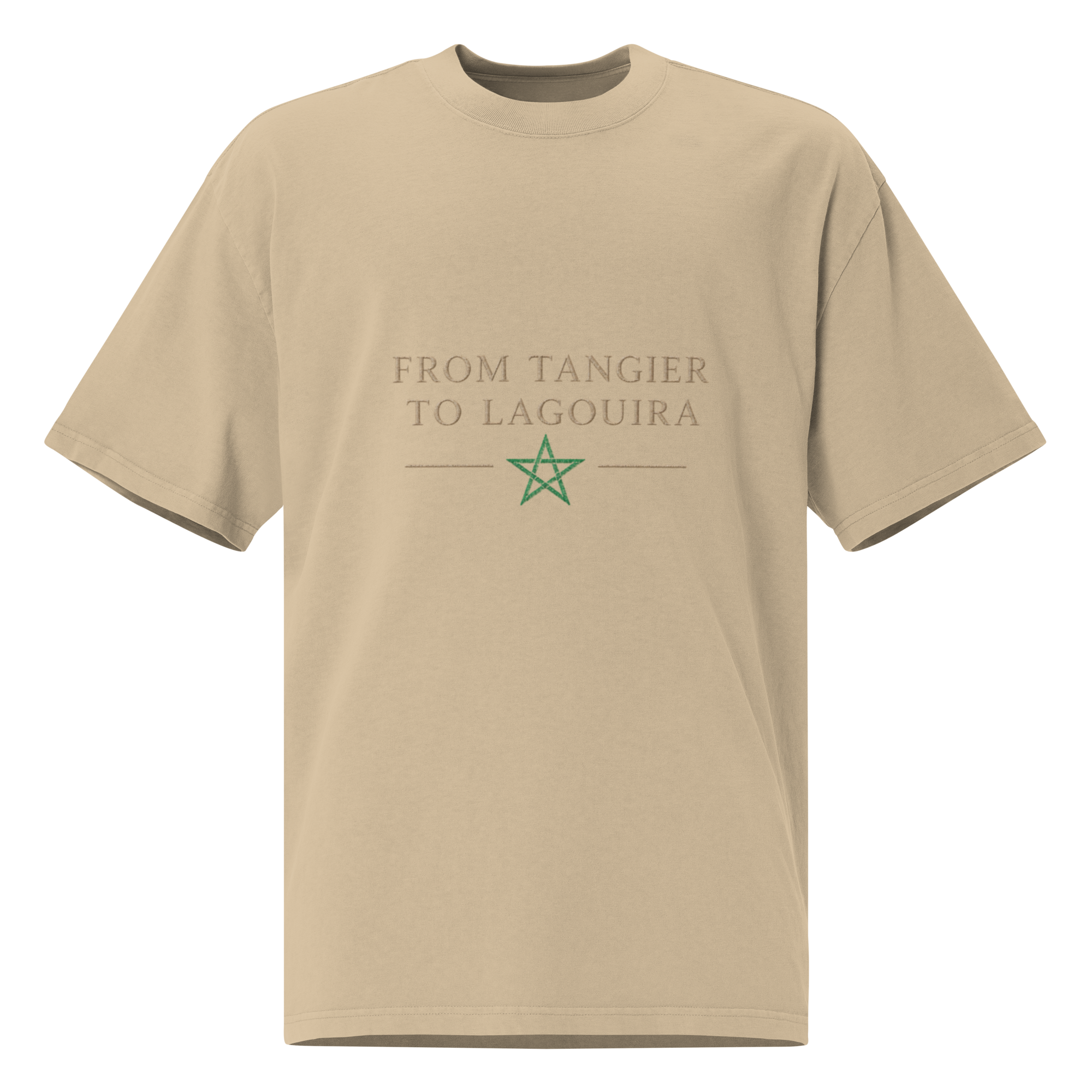 T-shirt Oversize délavé “From Tangier to Lagouira”
